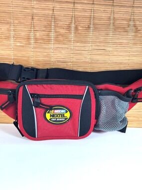Vintage NASCAR Nextel Cup Series Fanny Pack Waist Bag Pouch Red Black Y2K